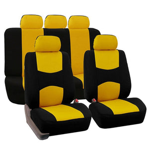 Planet Gates Yellow Car Seat Cover For 5 Seats Universal Fit Seat Covers For SUV Interior Accessories Car Seat Protector For Cars Trucks And SUV