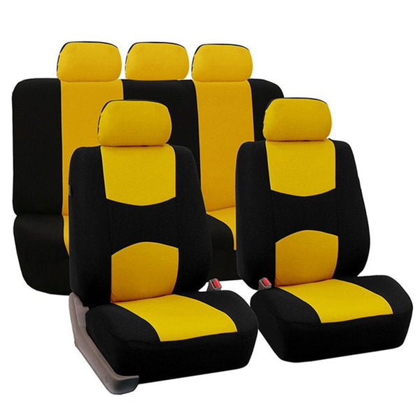 Planet Gates Yellow Car Seat Cover For 5 Seats Universal Fit Seat Covers For SUV Interior Accessories Car Seat Protector For Cars Trucks And SUV