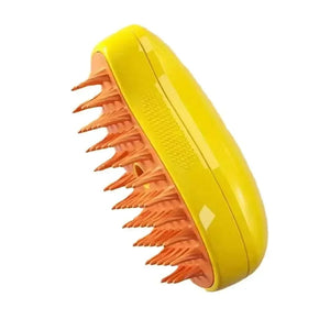 Planet Gates Yellow Cat Steam Brush Pet Triple Beauty Comb Dog Grooming Hair Removal Comb Electric Spray Dogs Steamy Supplies Products Home Garden