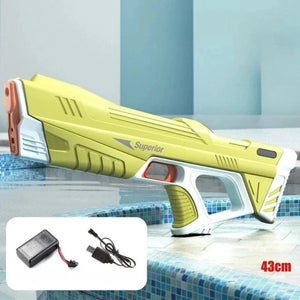 Planet Gates Yellow Children Full Automatic Water Gun Toys Summer Outdoor Pool Fight Games Induction Absorb Water Electric Waterguns for Kids Gifts