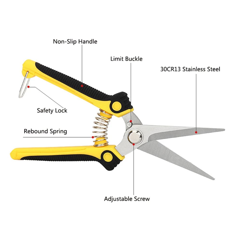 Planet Gates Yellow / CHINA Pruner Gardening Hand Pruning Shear Straight Stainless Steel Blades Ultra Sharp Garden Scissors For Flowers Harvesting Fruits