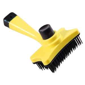 Planet Gates yellow Dog Brush Cat Grooming Brush Self Cleaning Static Free Massage Comb Stable Thicker Bristles Pet Supplies To Remove Loose Fur
