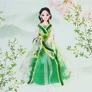 Planet Gates Yellow / Doll with Clothes New 30cm Doll Full Set Chinese Style Costume Doll Set 1/6 Bjd Doll with Headwear Girls Play House Dress Up Toys