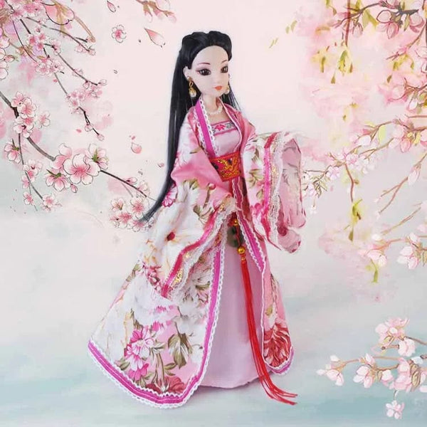 Planet Gates Yellow / Doll with Clothes New 30cm Doll Full Set Chinese Style Costume Doll Set 1/6 Bjd Doll with Headwear Girls Play House Dress Up Toys