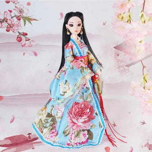 Planet Gates Yellow / Doll with Clothes New 30cm Doll Full Set Chinese Style Costume Doll Set 1/6 Bjd Doll with Headwear Girls Play House Dress Up Toys