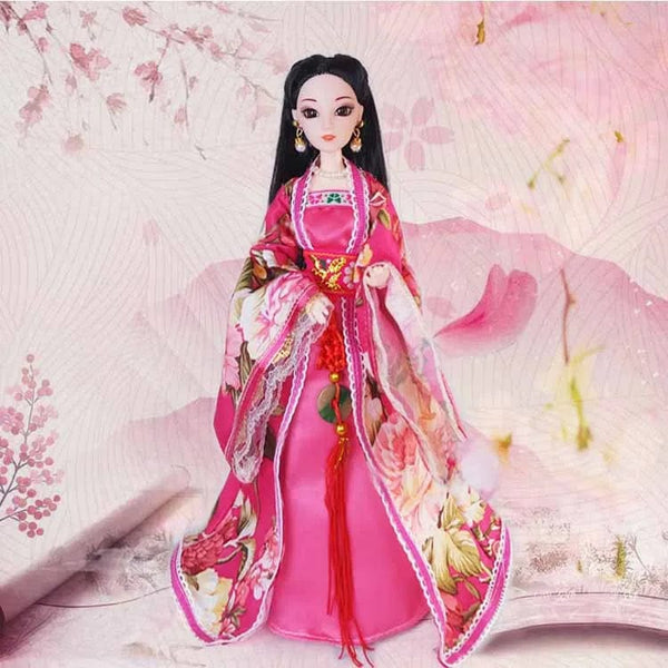 Planet Gates Yellow / Doll with Clothes New 30cm Doll Full Set Chinese Style Costume Doll Set 1/6 Bjd Doll with Headwear Girls Play House Dress Up Toys