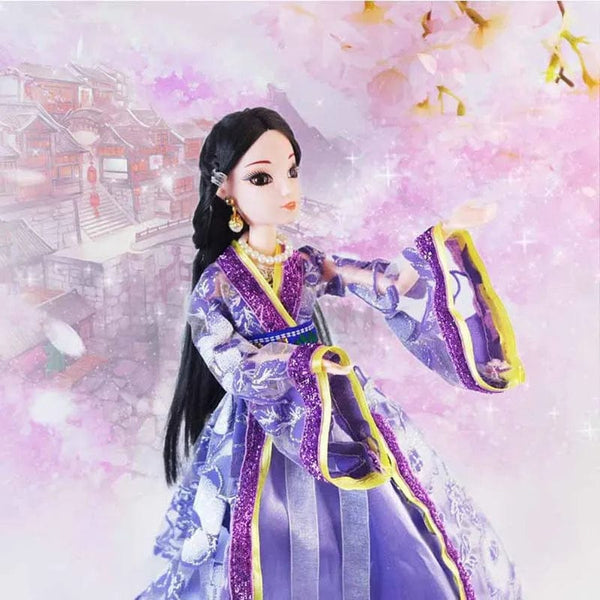 Planet Gates Yellow / Doll with Clothes New 30cm Doll Full Set Chinese Style Costume Doll Set 1/6 Bjd Doll with Headwear Girls Play House Dress Up Toys