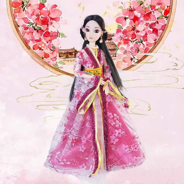 Planet Gates Yellow / Doll with Clothes New 30cm Doll Full Set Chinese Style Costume Doll Set 1/6 Bjd Doll with Headwear Girls Play House Dress Up Toys