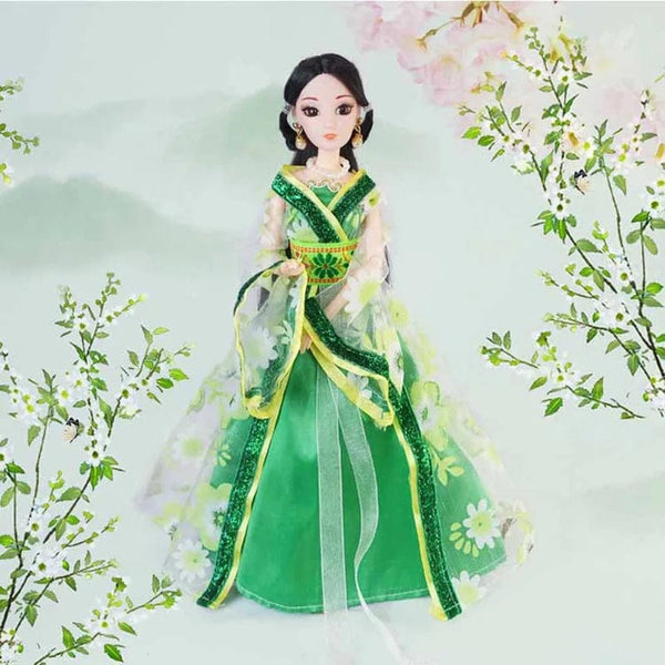 Planet Gates Yellow / Doll with Clothes New 30cm Doll Full Set Chinese Style Costume Doll Set 1/6 Bjd Doll with Headwear Girls Play House Dress Up Toys