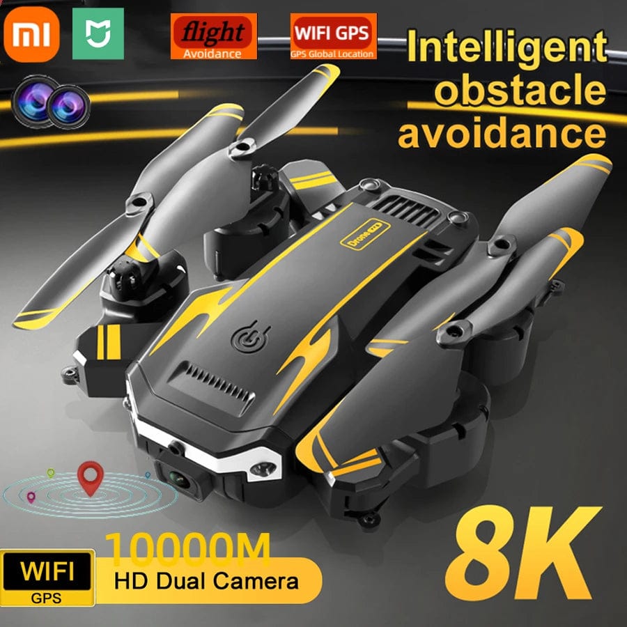 Planet Gates Yellow Dual 4K-1B Xiaomi Mijia G6Pro Drone Professional 8K GPS HD Dual Camera 5G Obstacle Avoidance Optical Flow Positioning Brushless Upgraded RC