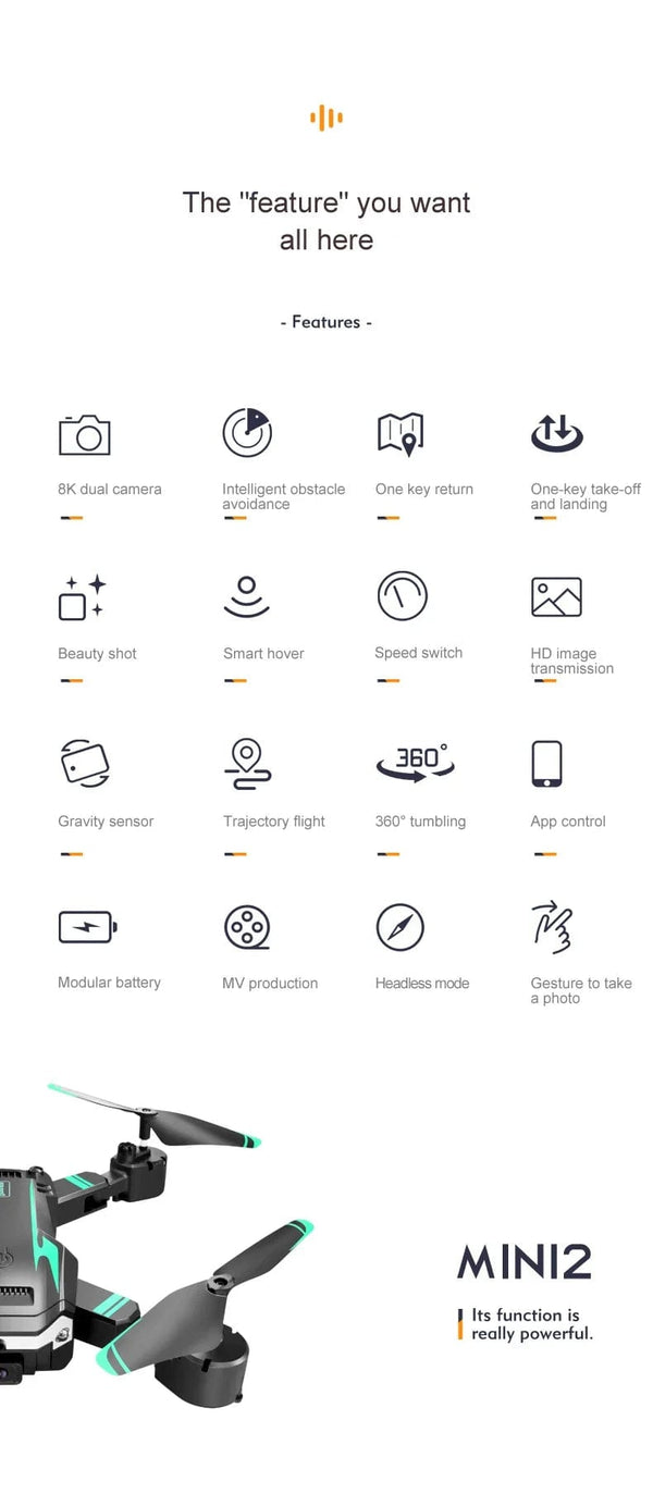 Planet Gates Yellow Dual 4K-1B Xiaomi Mijia G6Pro Drone Professional 8K GPS HD Dual Camera 5G Obstacle Avoidance Optical Flow Positioning Brushless Upgraded RC