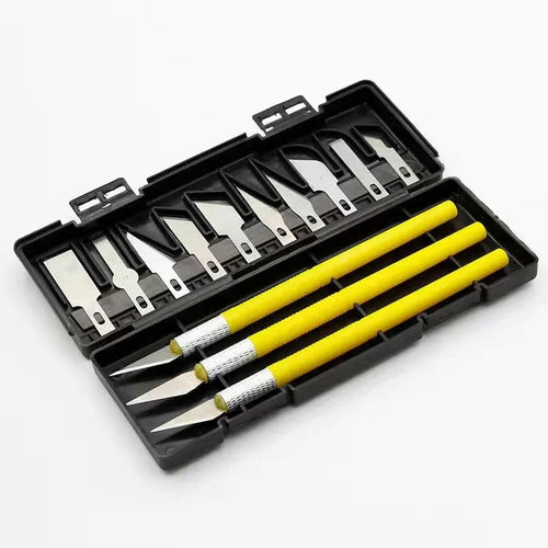 Planet Gates Yellow Engraving Carving Knife Set High Carbon Steel Scalpel Knife Tools Kit Polymer Clay Pen Knife Crafts Carving Cutter Repair Tools