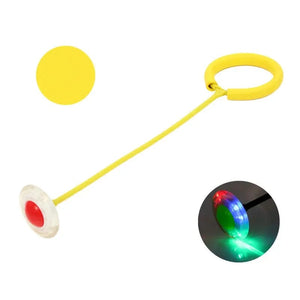 Planet Gates Yellow Flash Jumping Foot Force Ball Kids Outdoor Fun Sports Toy LED Children Jumping Force Reaction Training Ball Child-parent Games