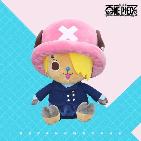 Planet Gates yellow hair / about 25cm Original Full Size Anime One Piece Plush Figure Kawaii Luffy Chopper Plush Doll Soft Stuffed Toy kids Birthday Gift Xmas Gift