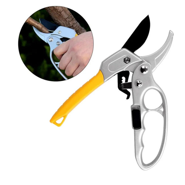 Planet Gates Yellow Handle Effort-saving Pruning Scissors Professional Fruit Tree Gardening Pruning Branch Pruning Shears Thick Branch Scissors
