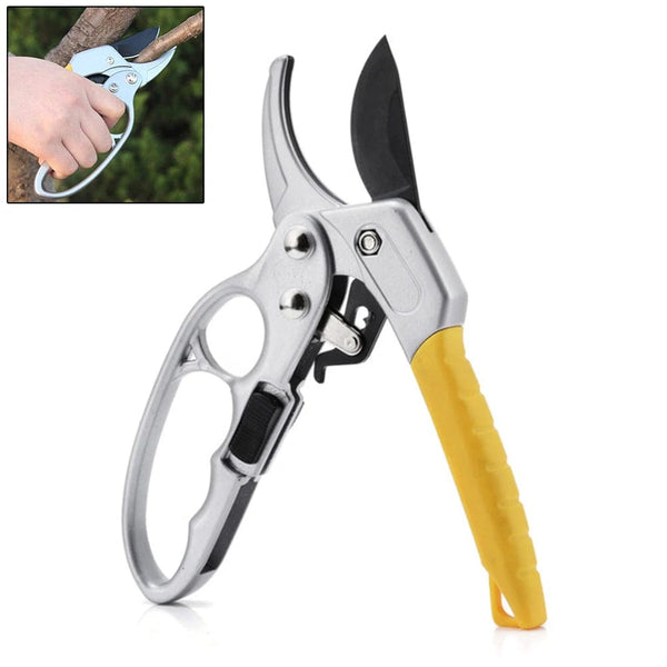 Planet Gates Yellow Handle Effort-saving Pruning Scissors Professional Fruit Tree Gardening Pruning Branch Pruning Shears Thick Branch Scissors