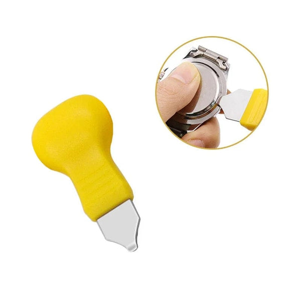 Planet Gates Yellow Multi Function Watch Prying Knife Watch Case Opener Stainless Steel Back Cover Remover for Nut Hard Shell Wathes Repair Tool