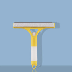 Planet Gates Yellow Multifunctional Handheld Shower Window Glass Wiper with Scraper and Sprayer for Home Cleaning Tool for Living Room Tile Car Windshield Mirror