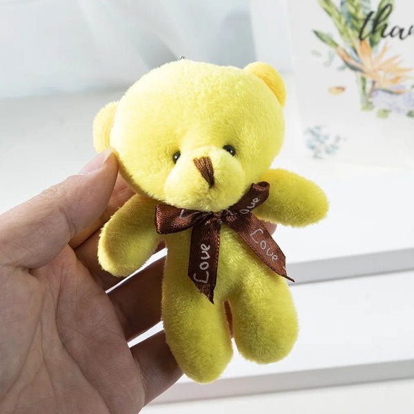 Planet Gates yellow New Color Teddy Bear Dolls 12cm Soft Stuffed Animals Bear Plush Toy Pendent Cute Cute Girl Keychain Wedding Children Party Gifts