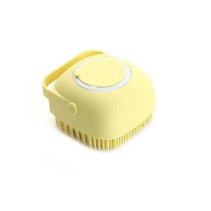 Planet Gates Yellow Pet Bathing Brush Soft Silicone Massager Shower Gel Bathing Brush Clean Tools Comb Dog Cat Cleaning Grooming Supplies