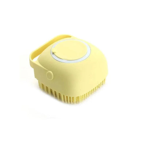 Planet Gates Yellow Pet Bathing Brush Soft Silicone Massager Shower Gel Bathing Brush Clean Tools Comb Dog Cat Cleaning Grooming Supplies