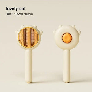 Planet Gates Yellow Pet Comb One-Key Hair Removal Cleaning Brush Magic Massage Grooming Needle Scratcher For Cat Dog Cleaning Care Supplies