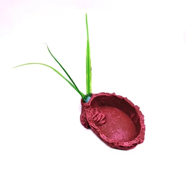 Planet Gates Yellow Pet Reptile Feeder Bowl Resin Aquarium Basin Food Water Pot Reptile Turtle Tortoise Scorpion Lizard Crabs Supplies Dropshipping