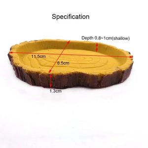 Planet Gates Yellow Pet Reptile Feeder Bowl Resin Aquarium Basin Food Water Pot Reptile Turtle Tortoise Scorpion Lizard Crabs Supplies Dropshipping