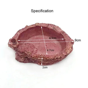 Planet Gates Yellow Pet Reptile Feeder Bowl Resin Aquarium Basin Food Water Pot Reptile Turtle Tortoise Scorpion Lizard Crabs Supplies Dropshipping