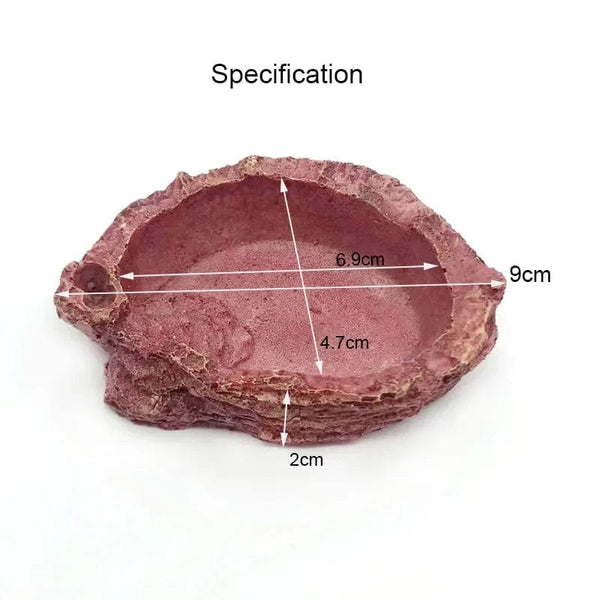 Planet Gates Yellow Pet Reptile Feeder Bowl Resin Aquarium Basin Food Water Pot Reptile Turtle Tortoise Scorpion Lizard Crabs Supplies Dropshipping