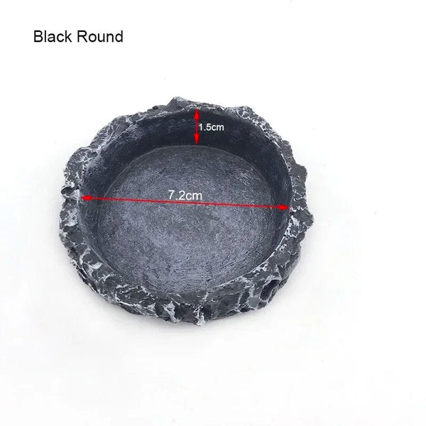 Planet Gates Yellow Pet Reptile Feeder Bowl Resin Aquarium Basin Food Water Pot Reptile Turtle Tortoise Scorpion Lizard Crabs Supplies Dropshipping