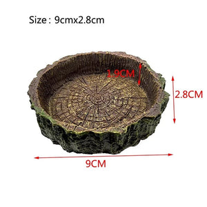 Planet Gates Yellow Pet Reptile Feeder Bowl Resin Aquarium Basin Food Water Pot Reptile Turtle Tortoise Scorpion Lizard Crabs Supplies Dropshipping