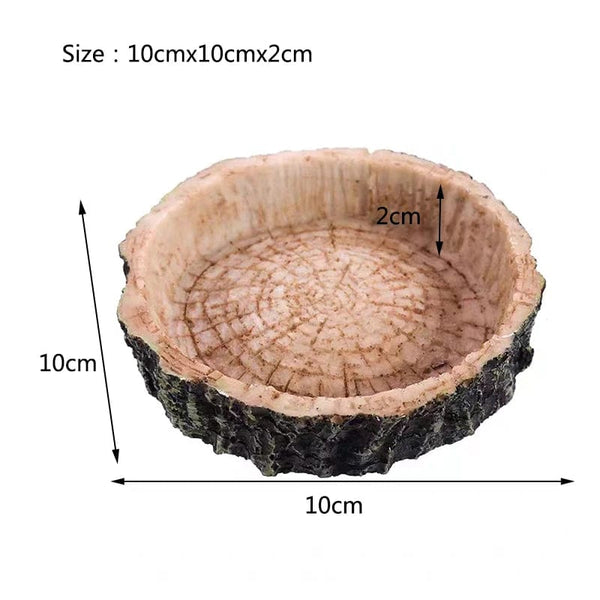Planet Gates Yellow Pet Reptile Feeder Bowl Resin Aquarium Basin Food Water Pot Reptile Turtle Tortoise Scorpion Lizard Crabs Supplies Dropshipping