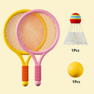 Planet Gates Yellow Pink Hanging Table Tennis Trainer With Racket Mini Badminton Tennis Ball Parent-child Interactive Game Indoor Outdoor Kids Sports Toy
