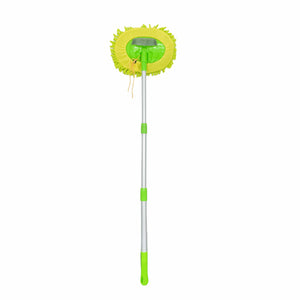 Planet Gates Yellow Portable Marine Telescopic Mop For Easy Cleaning Of Kitchen, Bathroom, Window, Car, And Boat - Washable And Efficient