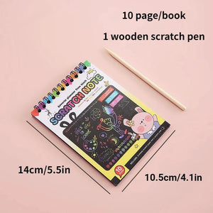 Planet Gates Yellow Rainbow Magic Scratch Off Paper Set for Kids Arts Scraping Painting Toy Children DIY Graffiti Book Montessori Educational Toys