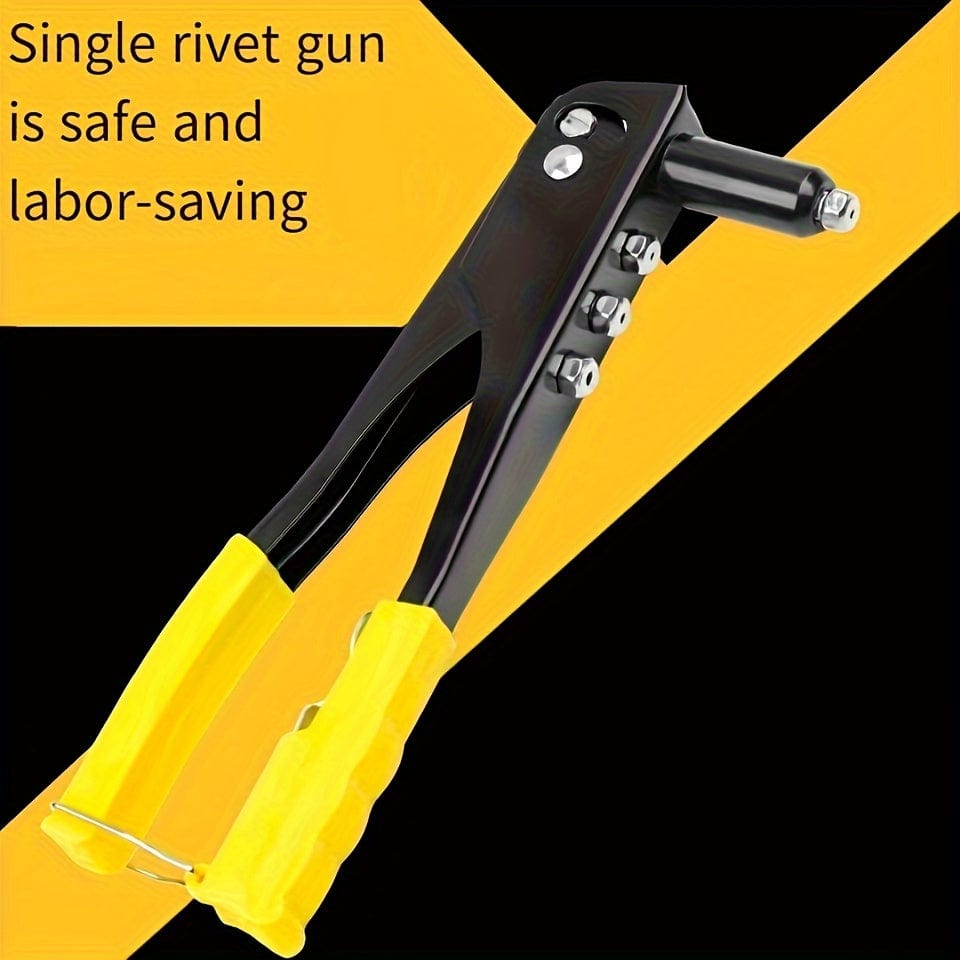 Planet Gates yellow rivet gun 1pc Rivet Gun, Manual Pop Rivet Gun Nail Gun Rivet Gun Household Tool Nailer Aluminum Alloy Rivet Gun Latin Gun Pliers