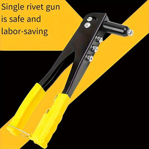 Planet Gates yellow rivet gun 1pc Rivet Gun, Manual Pop Rivet Gun Nail Gun Rivet Gun Household Tool Nailer Aluminum Alloy Rivet Gun Latin Gun Pliers