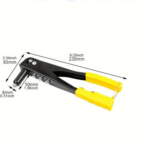Planet Gates yellow rivet gun 1pc Rivet Gun, Manual Pop Rivet Gun Nail Gun Rivet Gun Household Tool Nailer Aluminum Alloy Rivet Gun Latin Gun Pliers