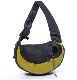 Planet Gates Yellow / S Mesh Oxford Pet Outdoor Travel Pet Puppy Carrier Handbag Pouch Single Shoulder Bag Sling Mesh Comfort Travel Tote Shoulder Bag