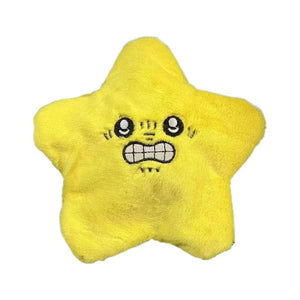 Planet Gates Yellow Star / 22cm Angry Moving Jumping Stars Plush Toy Cute Yellow Pentagonal Heart Expression Stars Plush Soft Kawaii  Fun Toy Gift for Kid Adult