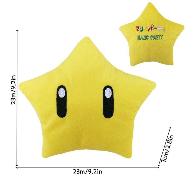 Planet Gates Yellow Super Star-2 Kawaii Mario Bros Koopa Troopa Bob-omb Buddy Super Star Soft Plush Toy Funny Anime Stuffed Yellow Super Star Peluche Doll
