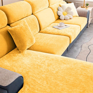 Planet Gates Yellow / Three-seater 1pc Thickened Sofa Slipcover Furniture Protector For Bedroom Office Living Room Home Decor Couch Cover