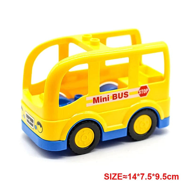 Planet Gates Yellow truck Large Building Blocks Car Model Children's Urban Traffic Accessories Assembled Toy Car Chassis Boat Motorcycle Compatible Duploe