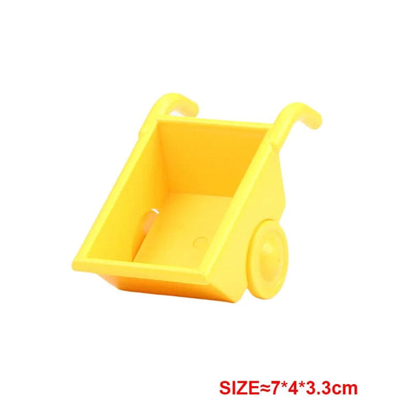 Planet Gates Yellow truck Large Building Blocks Car Model Children's Urban Traffic Accessories Assembled Toy Car Chassis Boat Motorcycle Compatible Duploe