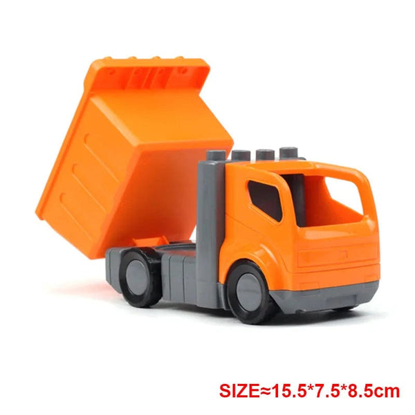 Planet Gates Yellow truck Large Building Blocks Car Model Children's Urban Traffic Accessories Assembled Toy Car Chassis Boat Motorcycle Compatible Duploe
