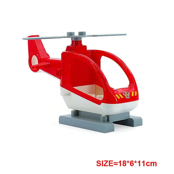 Planet Gates Yellow truck Large Building Blocks Car Model Children's Urban Traffic Accessories Assembled Toy Car Chassis Boat Motorcycle Compatible Duploe