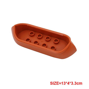 Planet Gates Yellow truck Large Building Blocks Car Model Children's Urban Traffic Accessories Assembled Toy Car Chassis Boat Motorcycle Compatible Duploe