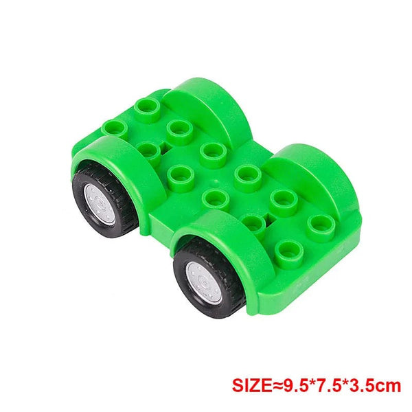 Planet Gates Yellow truck Large Building Blocks Car Model Children's Urban Traffic Accessories Assembled Toy Car Chassis Boat Motorcycle Compatible Duploe