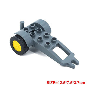 Planet Gates Yellow truck Large Building Blocks Car Model Children's Urban Traffic Accessories Assembled Toy Car Chassis Boat Motorcycle Compatible Duploe